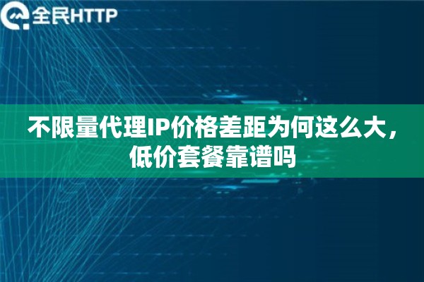 不限量代理IP价格差距为何这么大，低价套餐靠谱吗