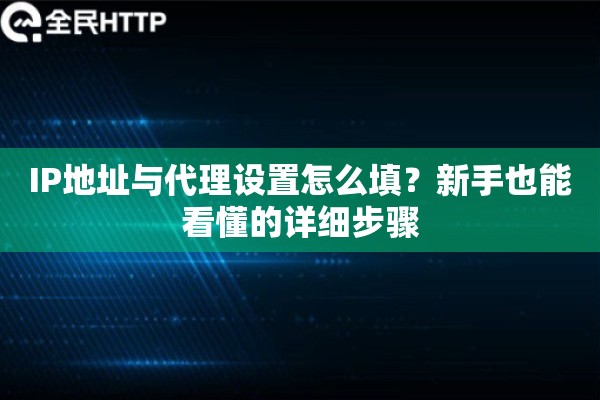 IP地址与代理设置怎么填？新手也能看懂的详细步骤