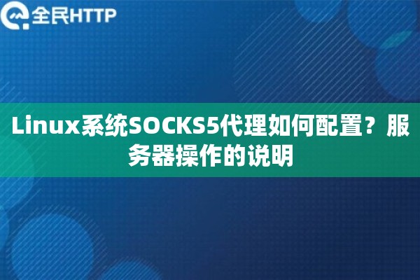 Linux系统SOCKS5代理如何配置？服务器操作的说明