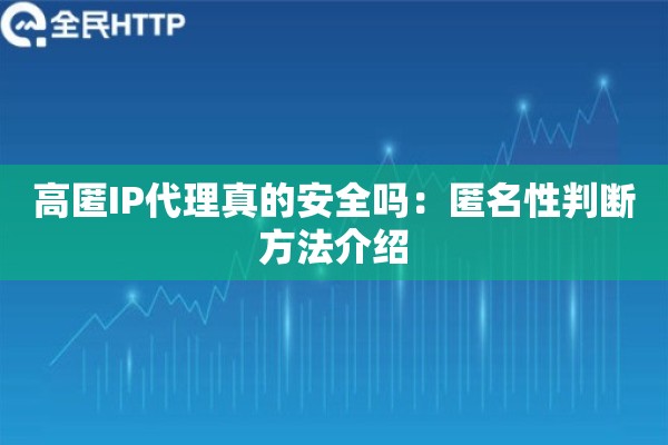 高匿IP代理真的安全吗:匿名性判断方法介绍 高匿IP代理真的安全吗:匿名性判断方法介绍