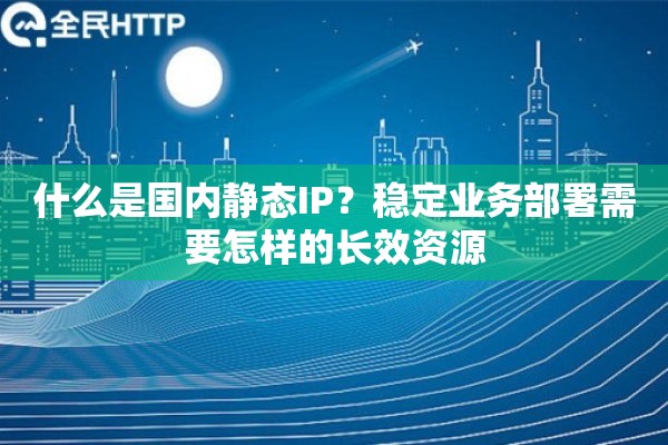 什么是国内静态IP？稳定业务部署需要怎样的长效资源
