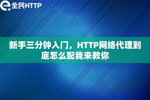 新手三分钟入门，HTTP网络代理到底怎么配我来教你