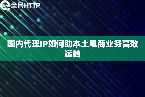 国内代理IP如何助本土电商业务高效运转
