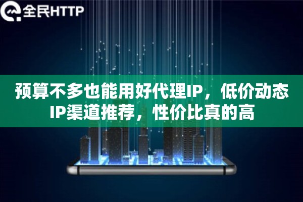 预算不多也能用好代理IP，低价动态IP渠道推荐，性价比真的高