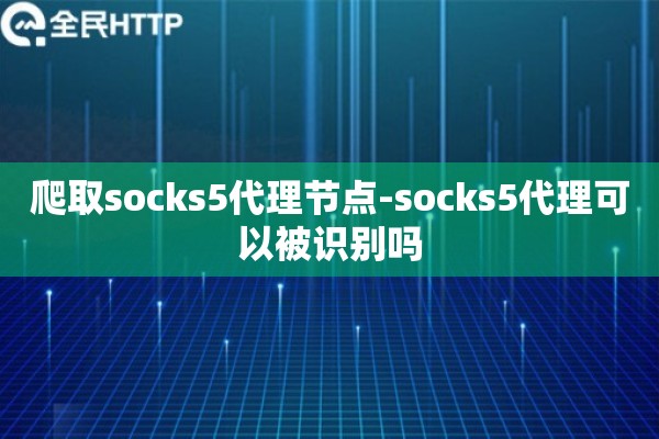 爬取socks5代理节点-socks5代理可以被识别吗