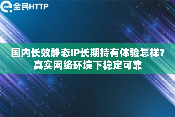 国内长效静态IP长期持有体验怎样？真实网络环境下稳定可靠