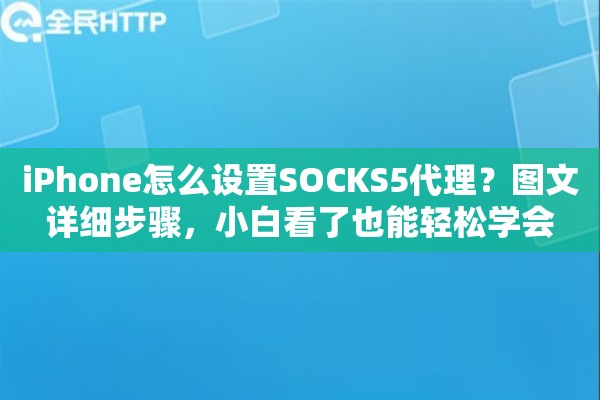 iPhone怎么设置SOCKS5代理？图文详细步骤，小白看了也能轻松学会