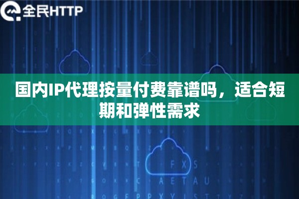 国内IP代理按量付费靠谱吗，适合短期和弹性需求