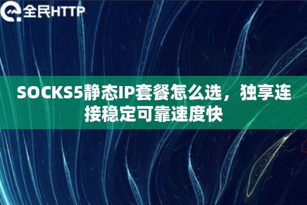 SOCKS5静态IP套餐怎么选，独享连接稳定可靠速度快