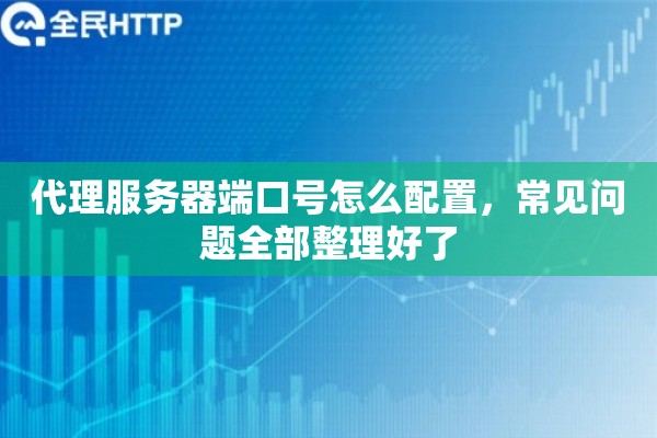 代理服务器端口号怎么配置,常见问题全部整理好了 代理服务器端口号怎么配置,常见问题全部整理好了