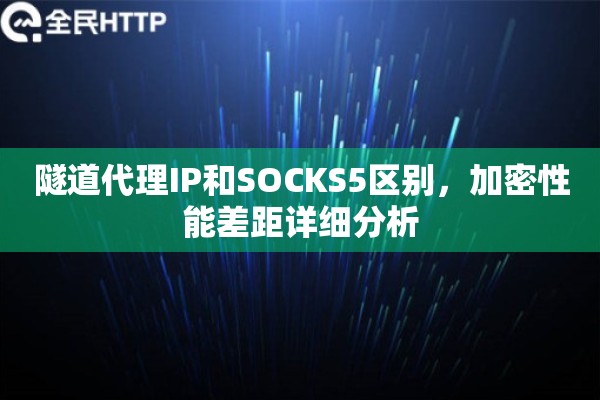 隧道代理IP和SOCKS5区别，加密性能差距详细分析
