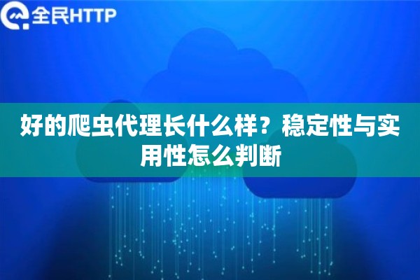 好的爬虫代理长什么样？稳定性与实用性怎么判断