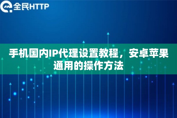 手机国内IP代理设置教程，安卓苹果通用的操作方法