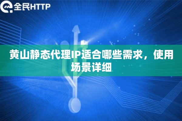 黄山静态代理IP适合哪些需求，使用场景详细