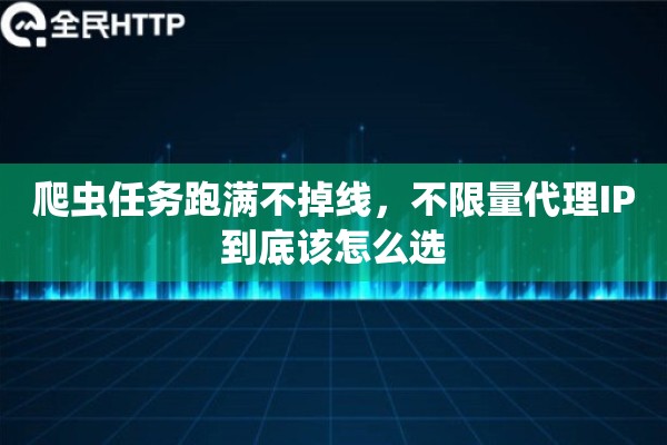 爬虫任务跑满不掉线，不限量代理IP到底该怎么选