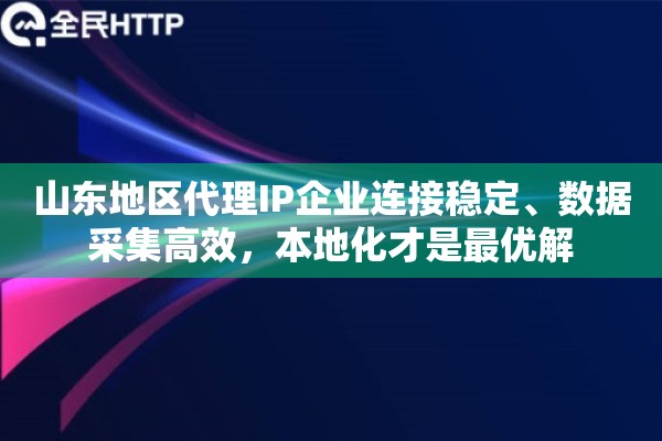山东地区代理IP企业连接稳定、数据采集高效，本地化才是最优解