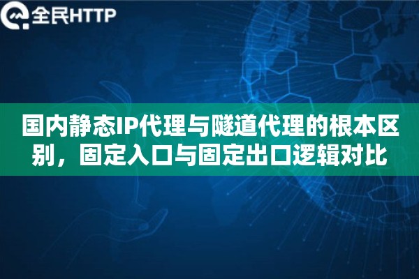 国内静态IP代理与隧道代理的根本区别，固定入口与固定出口逻辑对比