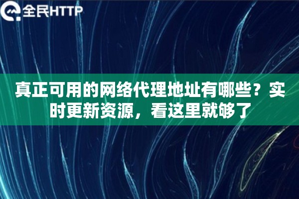 真正可用的网络代理地址有哪些?实时更新资源,看这里就够了 真正可用的网络代理地址有哪些?实时更新资源,看这里就够了