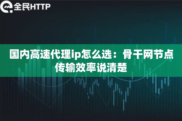 国内高速代理ip怎么选:骨干网节点传输效率说清楚 国内高速代理ip怎么选:骨干网节点传输效率说清楚