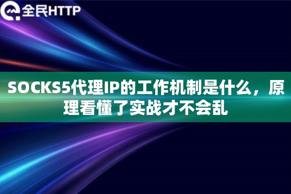 SOCKS5代理IP的工作机制是什么，原理看懂了实战才不会乱