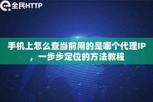手机上怎么查当前用的是哪个代理IP，一步步定位的方法教程