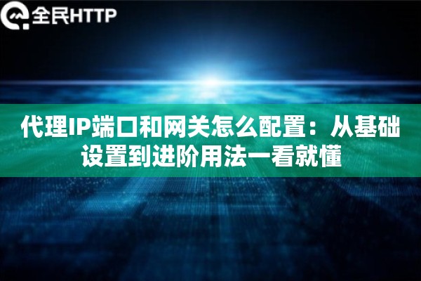 代理IP端口和网关怎么配置：从基础设置到进阶用法一看就懂