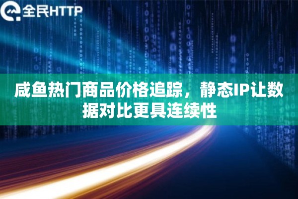 咸鱼热门商品价格追踪，静态IP让数据对比更具连续性