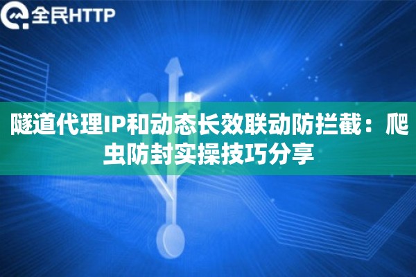 隧道代理IP和动态长效联动防拦截：爬虫防封实操技巧分享