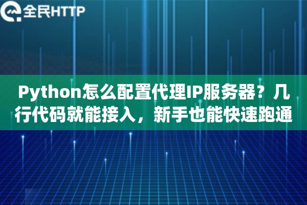 Python怎么配置代理IP服务器？几行代码就能接入，新手也能快速跑通