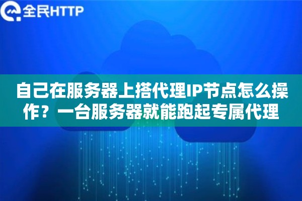 自己在服务器上搭代理IP节点怎么操作？一台服务器就能跑起专属代理