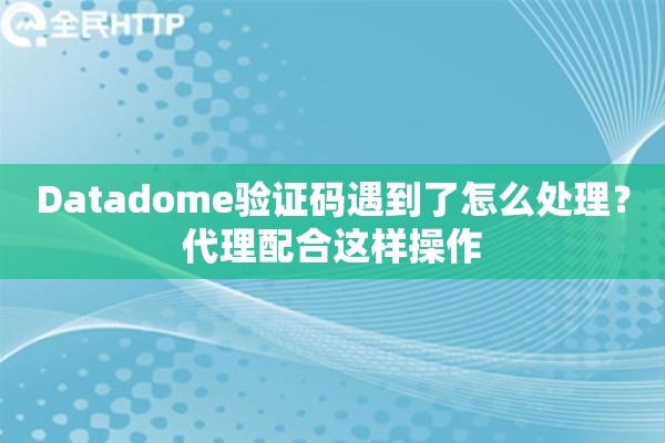 Datadome验证码遇到了怎么处理？代理配合这样操作