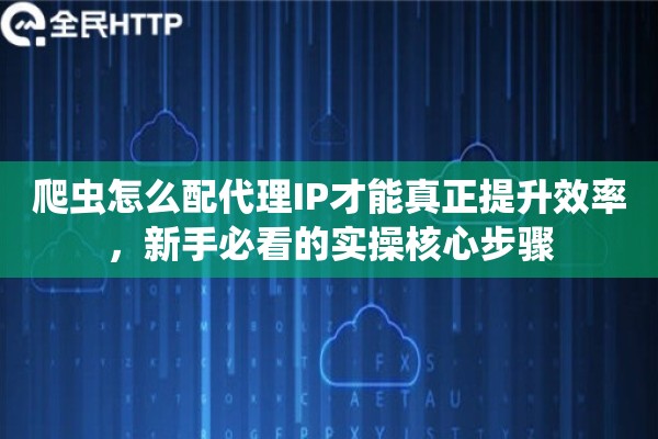 爬虫怎么配代理IP才能真正提升效率，新手必看的实操核心步骤
