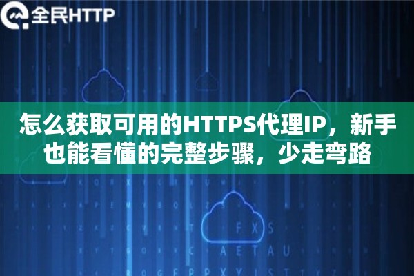 怎么获取可用的HTTPS代理IP,新手也能看懂的完整步骤,少走弯路 怎么获取可用的HTTPS代理IP,新手也能看懂的完整步骤,少走弯路