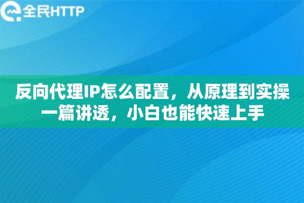 反向代理IP怎么配置，从原理到实操一篇讲透，小白也能快速上手
