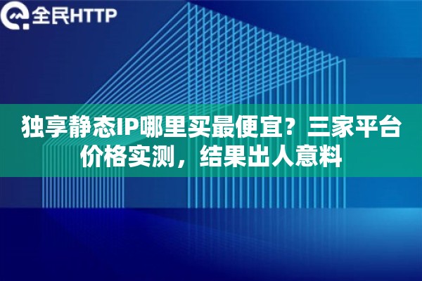 独享静态IP哪里买最便宜?三家平台价格实测,结果出人意料 独享静态IP哪里买最便宜?三家平台价格实测,结果出人意料