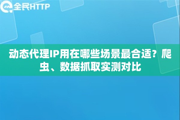 动态代理IP用在哪些场景最合适？爬虫、数据抓取实测对比
