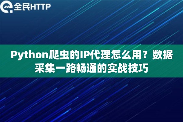 Python爬虫的IP代理怎么用？数据采集一路畅通的实战技巧