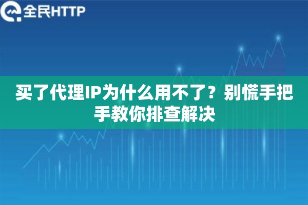 买了代理IP为什么用不了？别慌手把手教你排查解决
