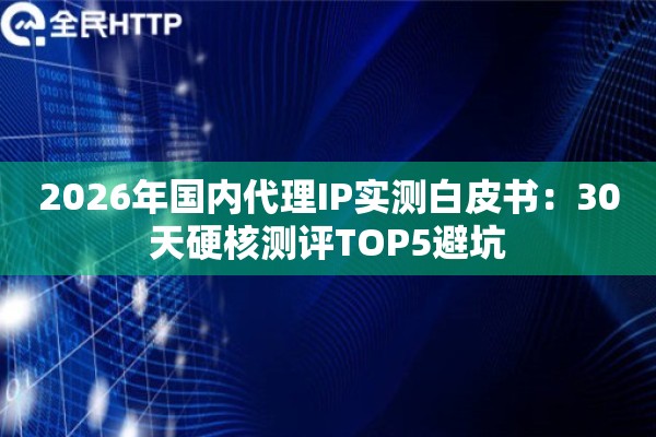 2026年国内代理IP实测白皮书：30天硬核测评TOP5避坑