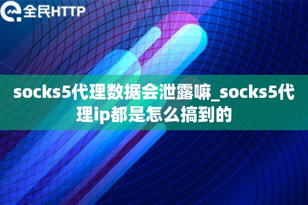 socks5代理数据会泄露嘛_socks5代理ip都是怎么搞到的