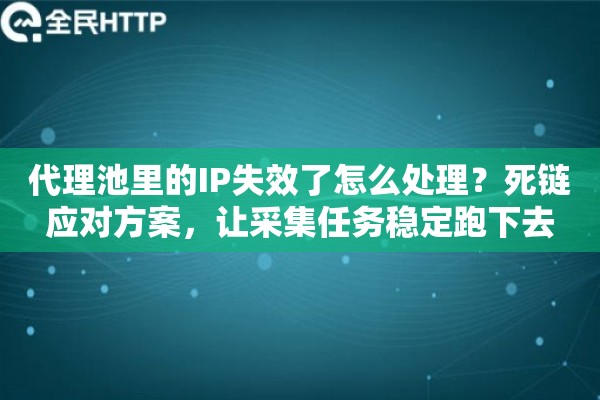 代理池里的IP失效了怎么处理？死链应对方案，让采集任务稳定跑下去