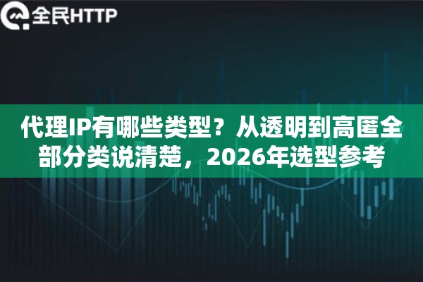 代理IP有哪些类型？从透明到高匿全部分类说清楚，2026年选型参考