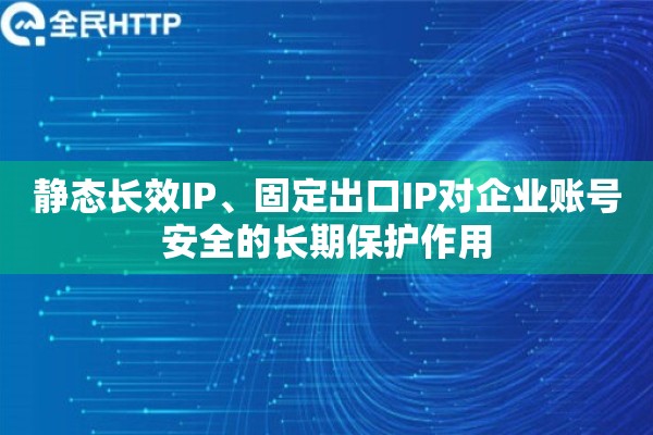 静态长效IP、固定出口IP对企业账号安全的长期保护作用 静态长效IP、固定出口IP对企业账号安全的长期保护作用