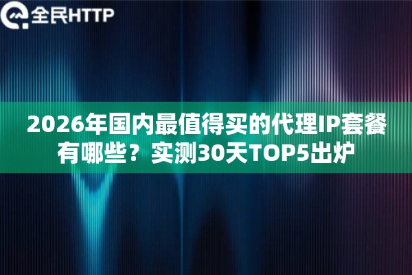2026年国内最值得买的代理IP套餐有哪些？实测30天TOP5出炉