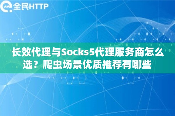 长效代理与Socks5代理服务商怎么选？爬虫场景优质推荐有哪些
