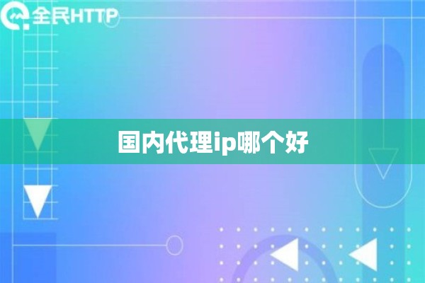 国内代理ip哪个好