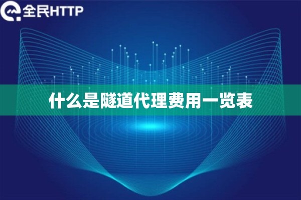 什么是隧道代理费用一览表