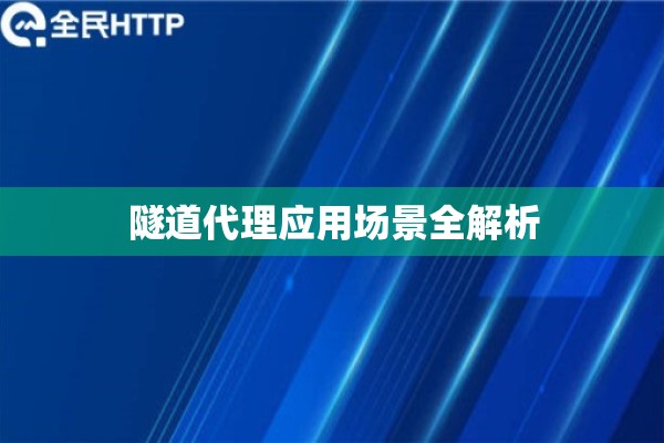 隧道代理应用场景全解析