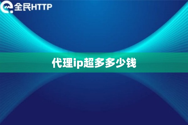 代理ip超多多少钱