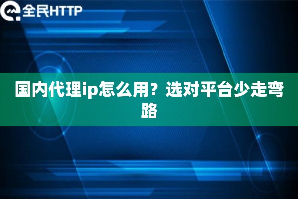 国内代理ip怎么用？选对平台少走弯路